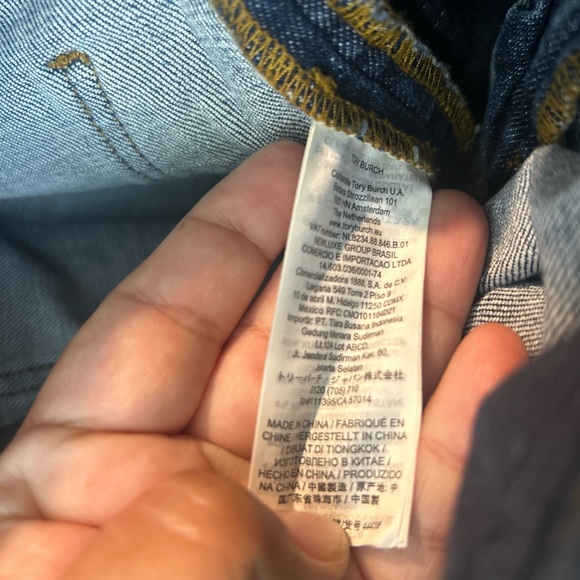 Tory Burch Harly Straight leg cropped jeans raw hem 29 - Picture 3 of 10